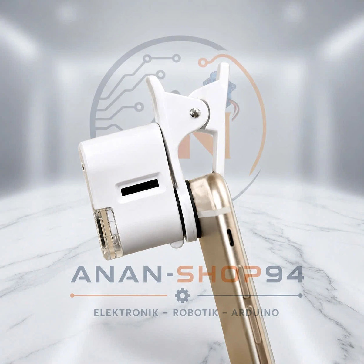 Universal Clip Mikroskop 60X LED Taschenmikroskop mit Handy Clip UV Licht