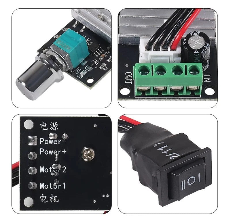 DC Motor Speed Controller PWM 1203BB 80W Geschwindigkeit Einstellbar Reversible